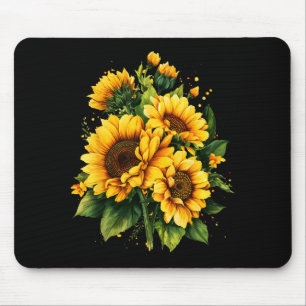 Floral Yellow Sunflower Summer Garden Flower Women Mouse Pad