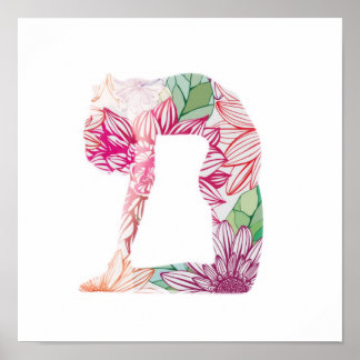 Floral Yoga Poster