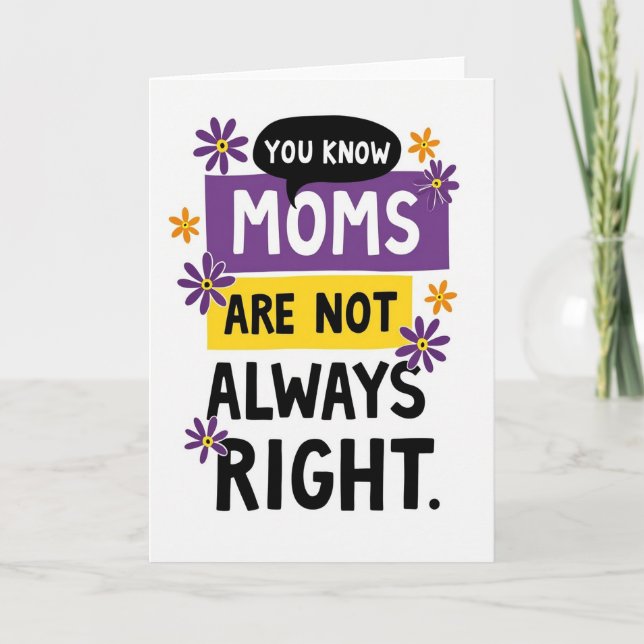 Floral You Know Moms Card (Front)