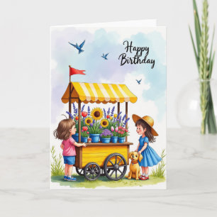 Floral Youth Birthday Card