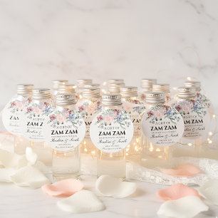 Floral zamzam water nikah muslim wedding favour tags