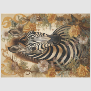 Floral Zebra Tissue Paper