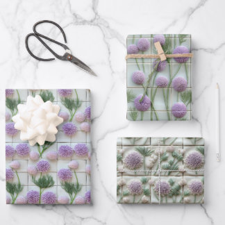 Florale 3D ceramic tiles Art & detail Wrapping Paper Sheet