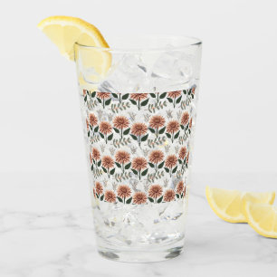 Florales Muster mit Dahlien Glass