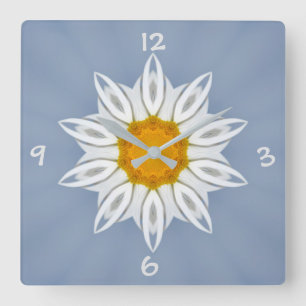 Florales Muster Square Wall Clock