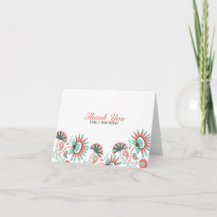 floralpaisleyinvitation, Thank You, EMILY AND JOHN You Card