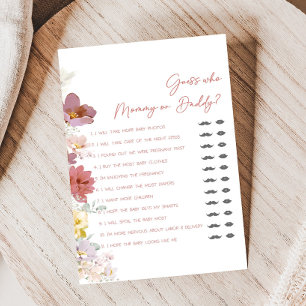 Florals Baby Bloom Baby Shower Guess Who Game