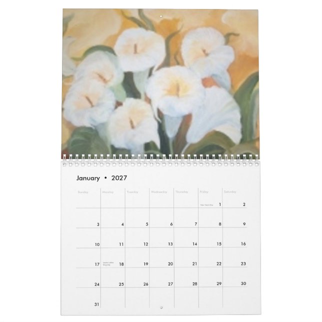 FLORALS  Calendar (Jan 2027)