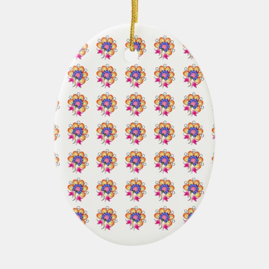 Florals Ceramic Ornament