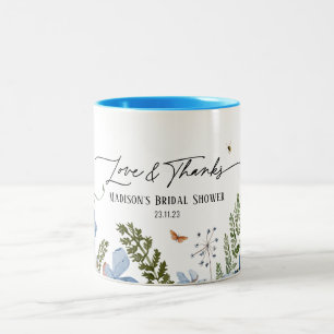 Florals Customisable Bridal Shower Party Favour Mu Two-Tone Coffee Mug