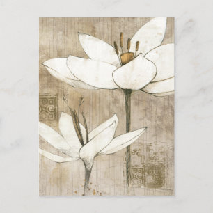 Florals Drawn by Pencil Postcard