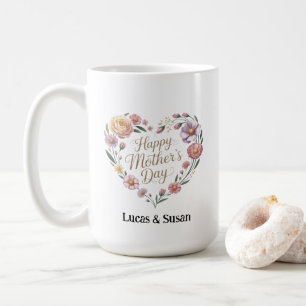 Florals Flowers Happy Mother's Day Cup Coffee Gift