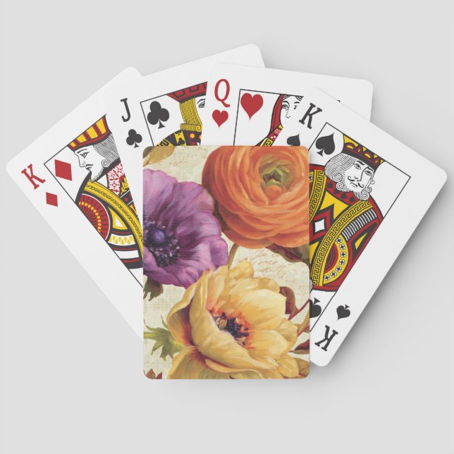Florals in Full Bloom Playing Cards (Back)