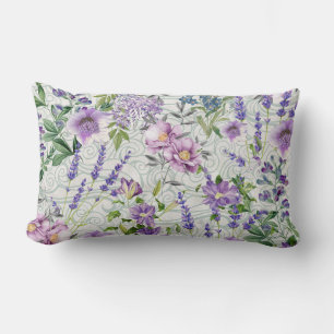 Florals Lavender, Mauve, Foliage Throw Pillow
