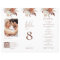 Florals Photo QR Trifold Wedding Menu Table No