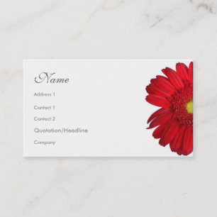 Florals - Red Daisy Business Card