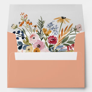 Florals Terracotta Rustic Watercolor Envelope