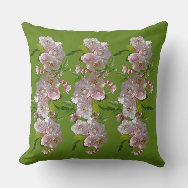 FloralThrowPillow CozyDecor BloomInStyle Elegan Cushion (Front)
