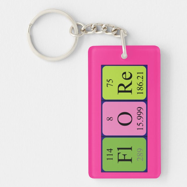 Flore periodic table name keyring (Front)