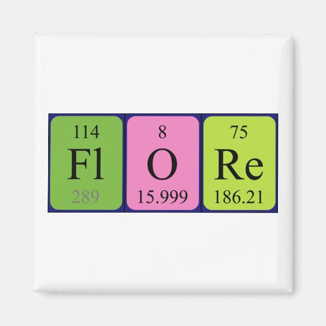 Flore periodic table name magnet (Front)