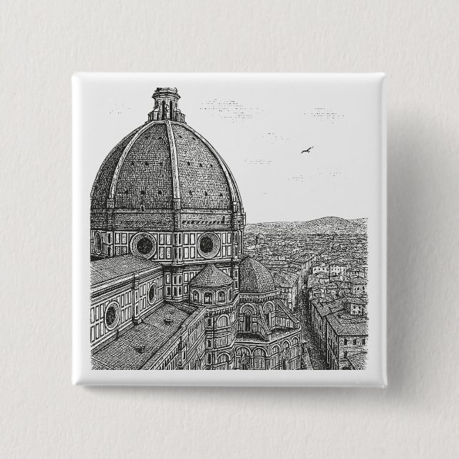 Florence 15 Cm Square Badge (Front)