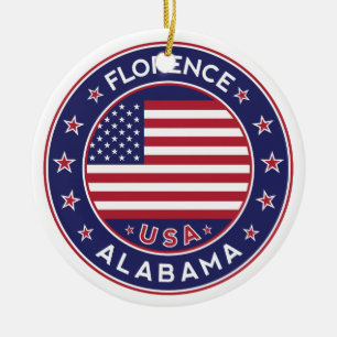 Florence, Alabama, USA Ceramic Ornament