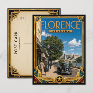 Florence Alabama Vintage Art Deco Golden Age Postcard