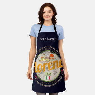 Florence capital of Tuscany Italy vintage souvenir Apron