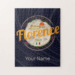 Florence capital of Tuscany Italy vintage souvenir Jigsaw Puzzle