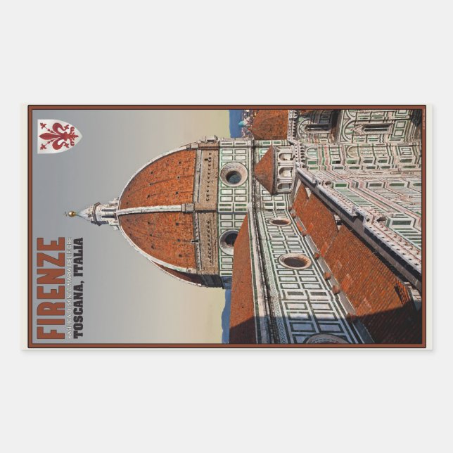 Florence - Cathedral from Bell Tower Rectangular Sticker (Front)