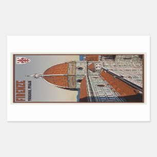 Florence - Cathedral from Bell Tower Rectangular Sticker