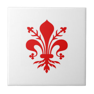 Florence city flag Italy symbol Ceramic Tile