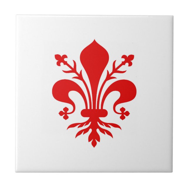 Florence city flag Italy symbol Ceramic Tile (Front)