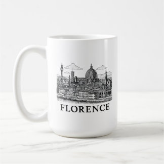 Florence Cityscape – Duomo Cathedral Line Art Coffee Mug