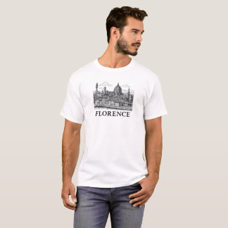 Florence Cityscape – Duomo Cathedral Line Art T-Shirt