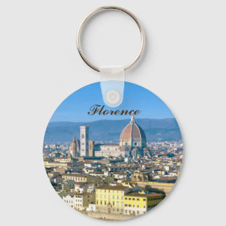 Florence cityscape with Duomo cathedral Key Ring