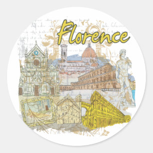 Florence Classic Round Sticker