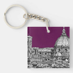 Florence duomo purple key ring