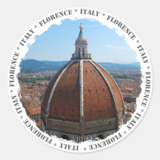 Florence Duomo Round Sticker (Front)