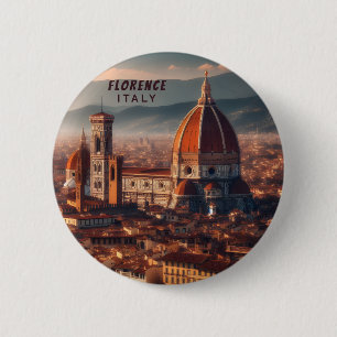 Florence Duomo Santa Maria del Fiore Italy Travel 6 Cm Round Badge