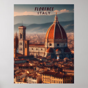 Florence Duomo Santa Maria del Fiore Italy Travel Poster