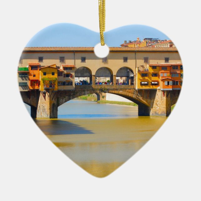 Florence -Firenze, Ponte vecchio Ceramic Ornament (Front)