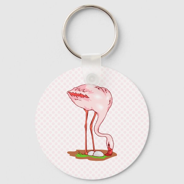 Florence Flamingo Key Ring (Front)