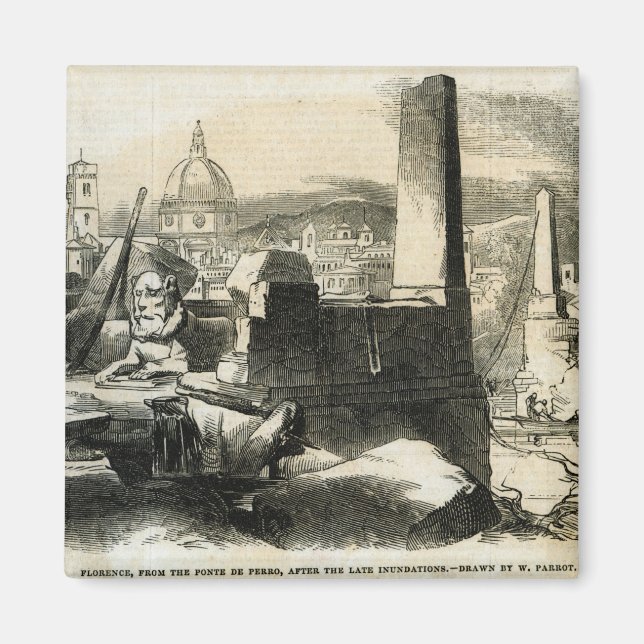 Florence, from the Ponte de Perro Magnet (Front)