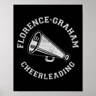 Florence-graham Cheer Distressed Retro 90's Cheerl Poster