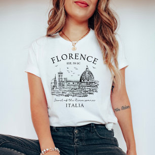 Florence Italia Vintage Duomo Sketch T-Shirt