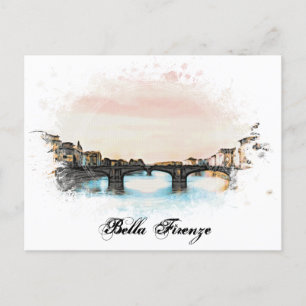 **   Florence Italian AP12 Language Firenze Italia Postcard