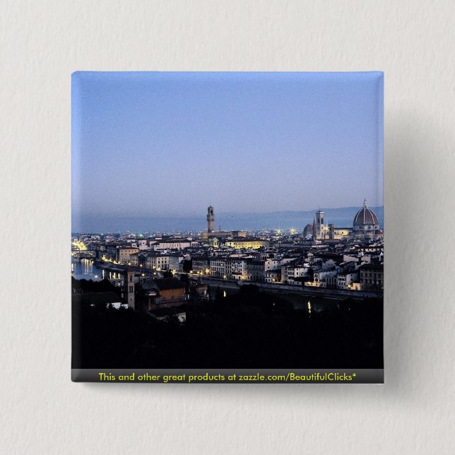 Florence, Italy 15 Cm Square Badge (Front)