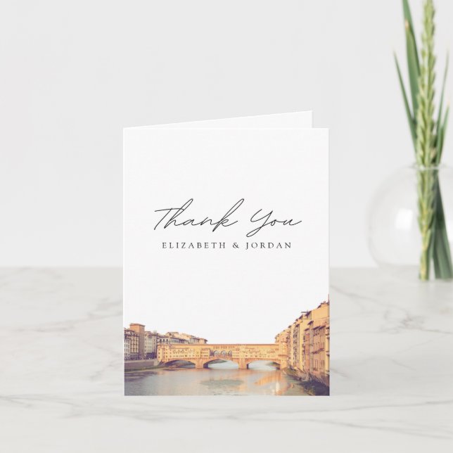 Florence Italy Blank Thank You Card (Front)