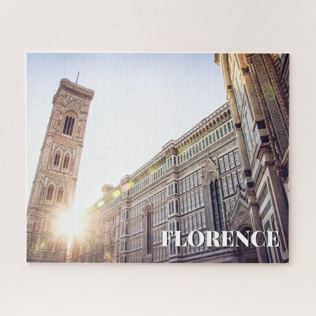 Florence Italy Cathedral Sunset Jigsaw Puzzle (Horizontal)